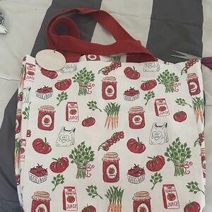 Harper Red and Green Tomato Tote Bag